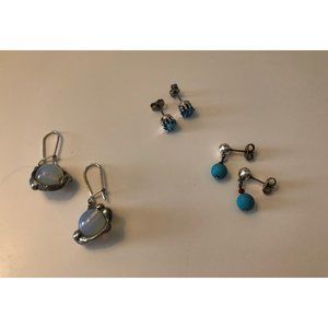 Collection of blue earrings